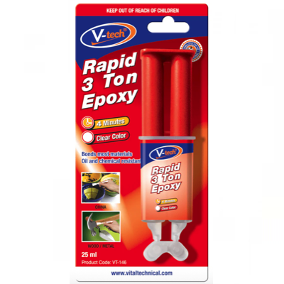 V-TECH Rapid 3-TON Epoxy HIGH STRENGTH 25ML VT-146
